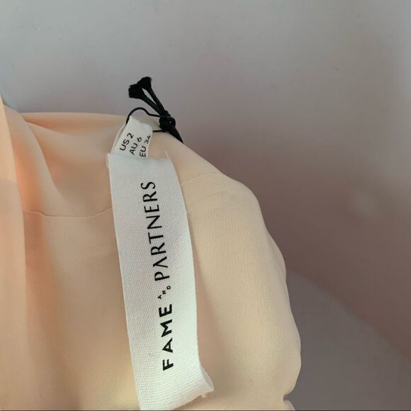 Fame and Partners Minimalist Shift Dress in Light Nude - Picture 7 of 8